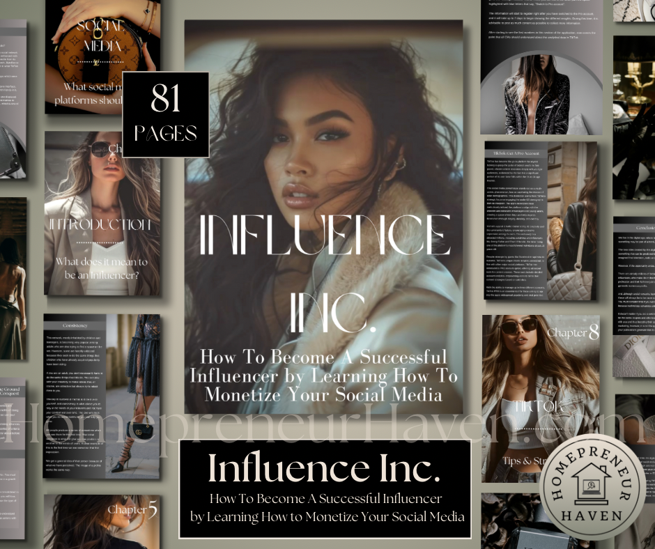 INFLUENCE INC: How to Become A Successful Influencer by Learning How to Monetize Your Social Media