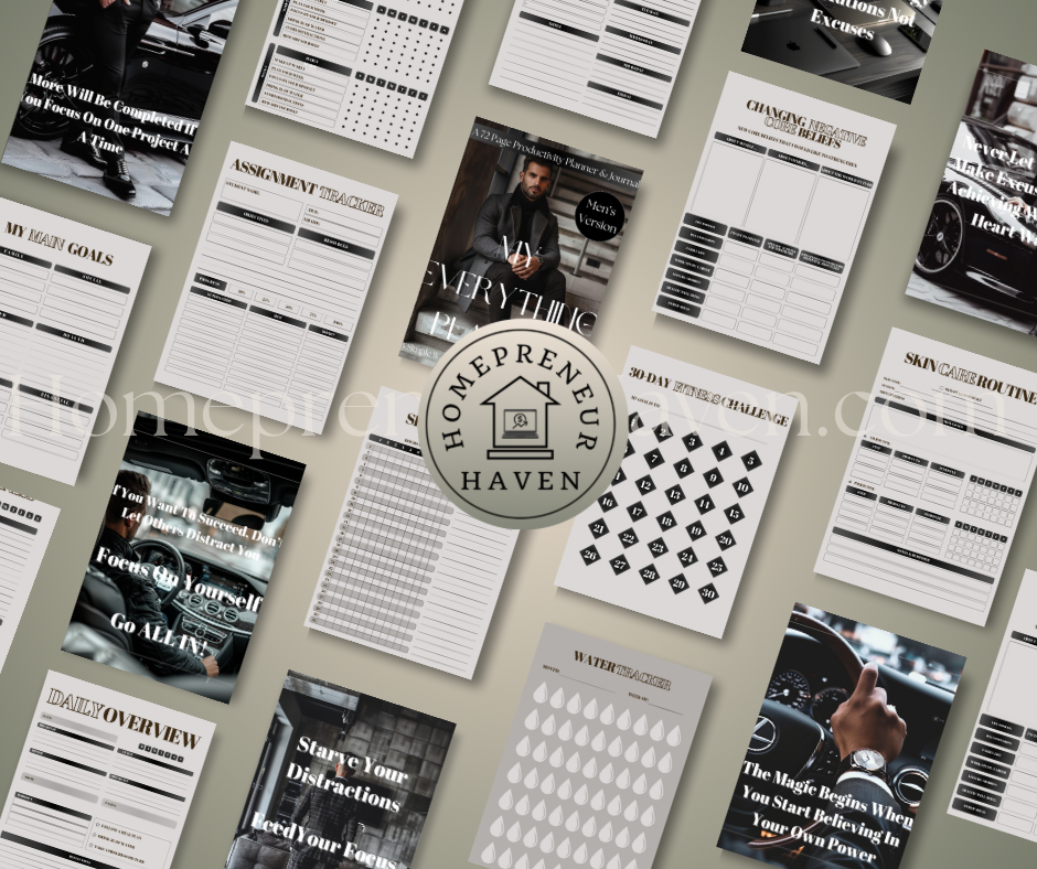 (Men’s Version) MY EVERYTHING PLANNER : A Simple Way To Organize All Aspects of Your Life