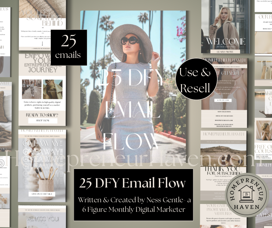 25 DFY EMAIL FLOW: Use & Resell