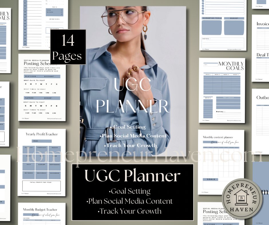 UGC PLANNER: Goal Setting, Plan Social Media Content, Track Your Growth