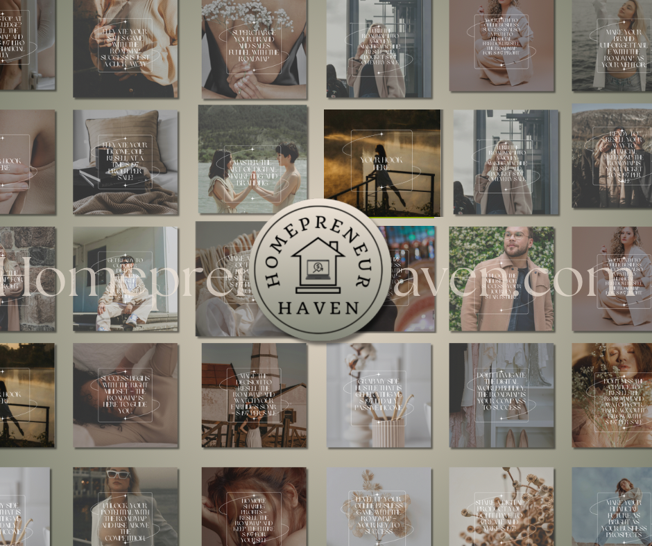 THE SHANNON COLLECTION: 65 DFY Instagram Posts or Pinterest Pins-branded for “The Roadmap”.