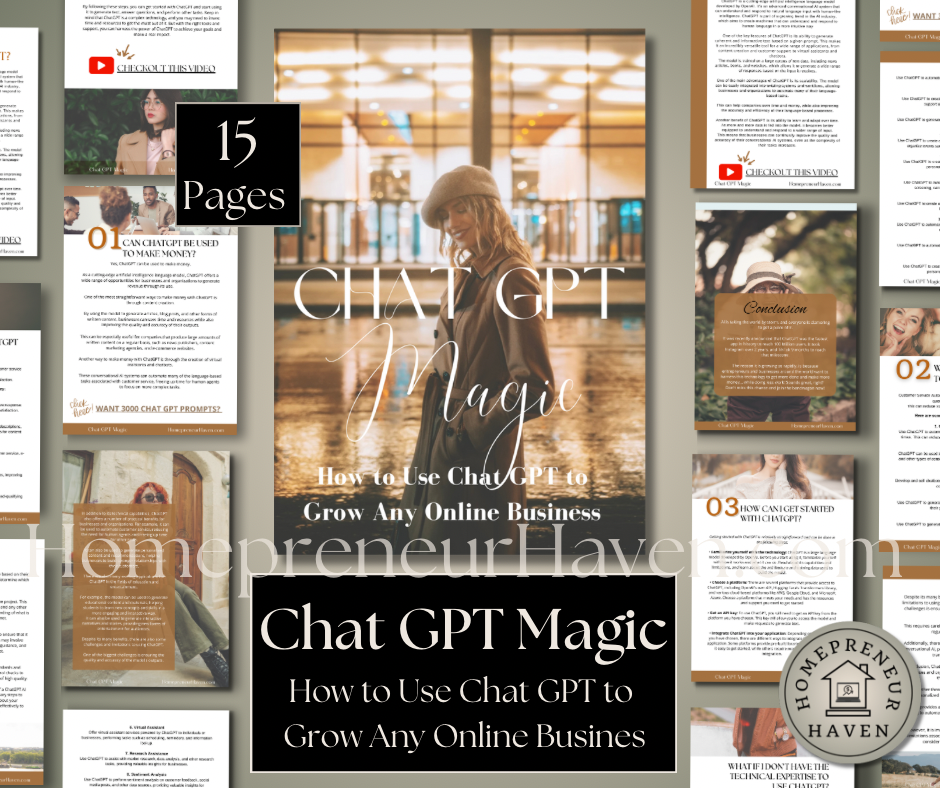 CHAT GPT MAGIC: How to Use Chat GPT to Build Any Online Business