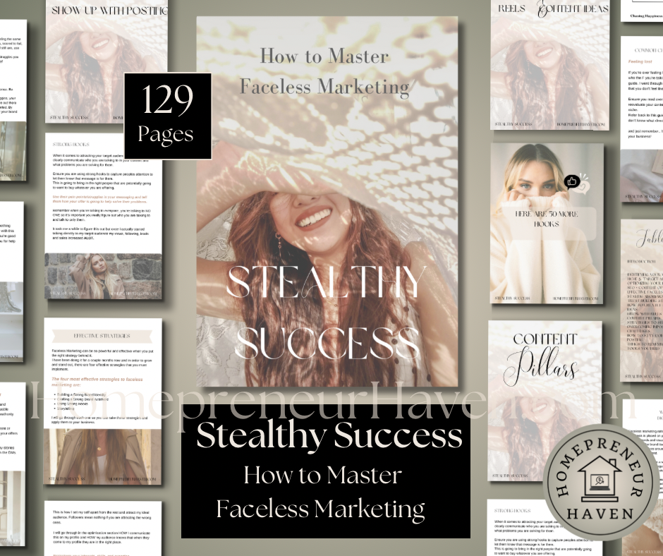 STEALTHY SUCCESS: How to Master All Things Faceless Marketing